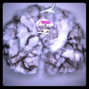 Juicy couture fur cape jacket